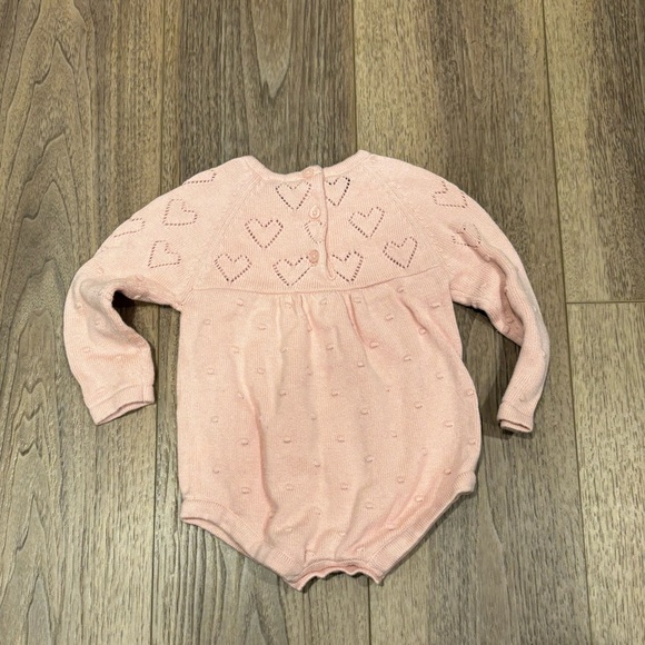 Janie and Jack Heart Sweater Romper - Picture 3 of 5